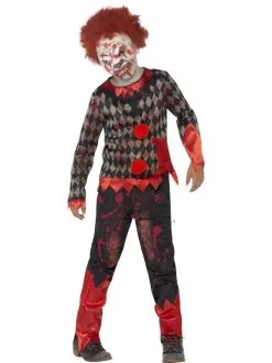 Luxe Zombie Clown Jongen Kostuum
