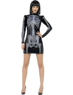 Sexy En Glimmend 3d Skelet Jurkje Vrouw