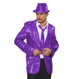 Stropdas Pailletten Paars -Sprookjeskleding Verkoopwinkel 9166p c