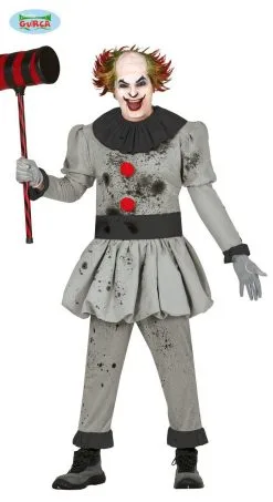 Krankzinnige Killer Clown Halloween Man Kostuum