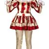 Killer Clown Horror Circus Slash Vrouw Kostuum