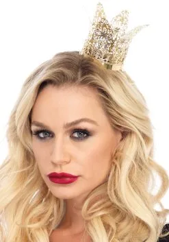 Mini Metalen Filigraan Kroontje Goud