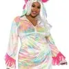 Betoverende Fantasie Eenhoorn Pastel Plus Size Vrouw Kostuum