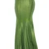 Glimmende Spandex Zeemeermin Rok Groene Alg Vrouw