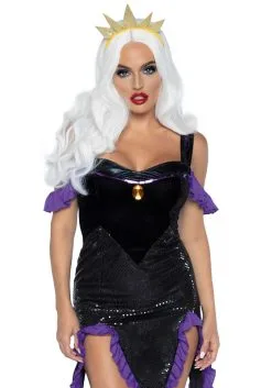 Nijdige Zee Heks Koningin Ursula Vrouw Kostuum