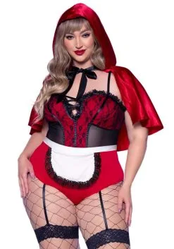 Rood Sexy Kapje Plus Size Vrouw Kostuum -Sprookjeskleding Verkoopwinkel leg 2022 86975x 012 5 5