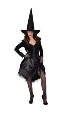 Duistere Middeleeuwse Heks Vrouw Kostuum