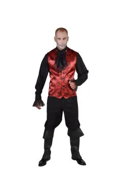 Spinnenweb Halloween Gilet Rood Man