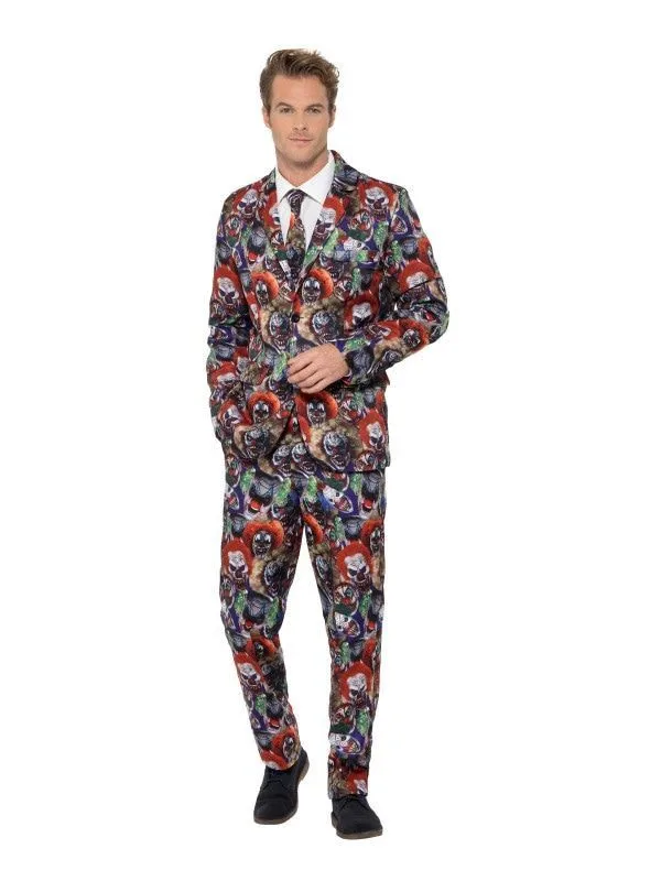 Creepy Clown Horror Halloween Man Kostuum 2 Creepy Clown Horror Halloween Man Kostuum - Afbeelding 2