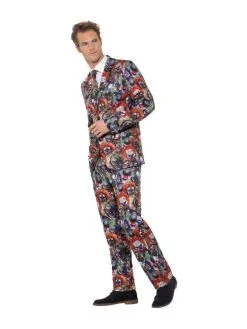 Creepy Clown Horror Halloween Man Kostuum 7 Creepy Clown Horror Halloween Man Kostuum -Sprookjeskleding Verkoopwinkel smf2018 40337 4 19