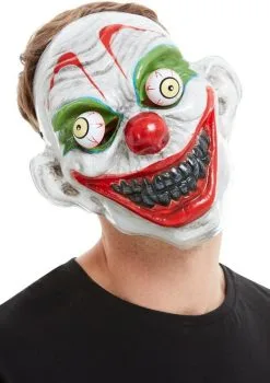 Masker Knotsgekke Geflipte Clown Met Rollende Ogen