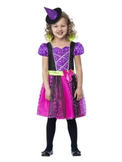 Spotty Dotty Paars Roze Heks Charley Meisje Kostuum