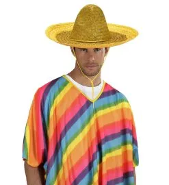 Sombrero 48cm, Geel -Sprookjeskleding Verkoopwinkel wdm1014 1429h c 1
