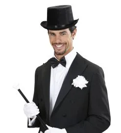 Hoge Hoed Zwart, Fluweel -Sprookjeskleding Verkoopwinkel wdm1014 1434n c 2