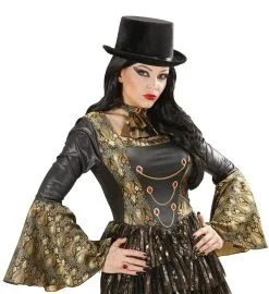 Hoge Hoed Zwart, Fluweel -Sprookjeskleding Verkoopwinkel wdm1014 1434n d 2