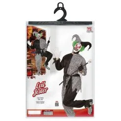 Jolige Evil Jester Zwart / Wit Man Kostuum -Sprookjeskleding Verkoopwinkel wdm1014 1651 c 14