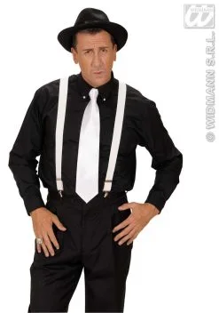 Satijnen Stropdas Wit -Sprookjeskleding Verkoopwinkel wdm1014 2994b e 1