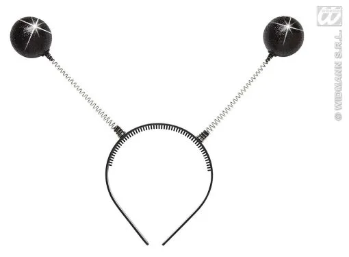 Hoofdband Met Antenne, Zwart Glitter -Sprookjeskleding Verkoopwinkel wdm1014 8016b a 2