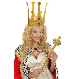 Maxi Glitter Kroon Met Stenen, Buigbaar -Sprookjeskleding Verkoopwinkel wdm1014 9088h d