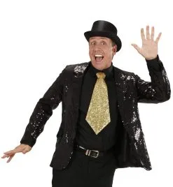 Stropdas Lurex, Goud -Sprookjeskleding Verkoopwinkel wdm1014 9362g c 3