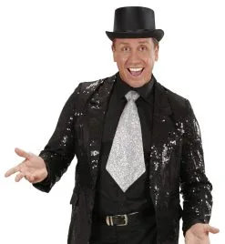 Stropdas Lurex, Zilver -Sprookjeskleding Verkoopwinkel wdm1014 9363a c 1