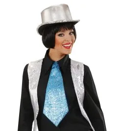 Stropdas Lurex, Blauw -Sprookjeskleding Verkoopwinkel wdm1014 9366t d