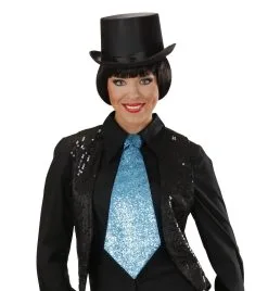 Stropdas Lurex, Blauw -Sprookjeskleding Verkoopwinkel wdm1014 9366t e