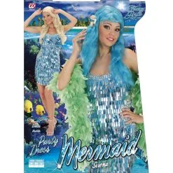 Paillettenjurk Blauw / Parelmoer Vrouw -Sprookjeskleding Verkoopwinkel wdm1014 9482 d 18