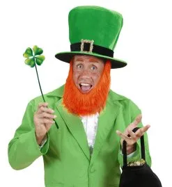 Hoge Hoed Fluweel Groen Met Rode Baard -Sprookjeskleding Verkoopwinkel wdm1014 9508p d 2