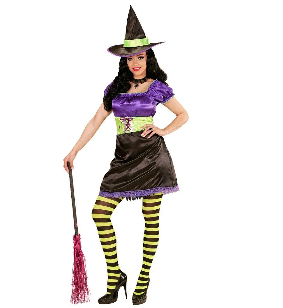Funky Heks Vrouw Kostuum 2 Funky Heks Vrouw Kostuum - Afbeelding 2
