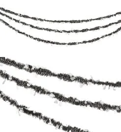 Halloween Decoratie Slinger, Schedel Glitter