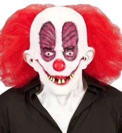 Masker Gekke Clown Slechte Gebit Met Haar Inclusief Nek