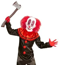 Masker Gekke Clown Slechte Gebit Met Haar Inclusief Nek -Sprookjeskleding Verkoopwinkel wdm 2017 05406 3 9