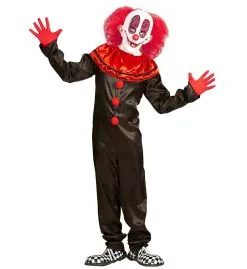 Masker Gekke Clown Slechte Gebit Met Haar Inclusief Nek -Sprookjeskleding Verkoopwinkel wdm 2017 05406 4 9