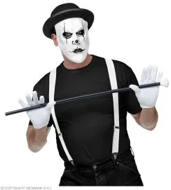 Masker Boze Pierrot Met Bolhoed -Sprookjeskleding Verkoopwinkel wdm 2018 03294 4