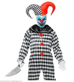 Akelige Nar Masker Met Harlekijnsmuts -Sprookjeskleding Verkoopwinkel wdm 2018 03295 3 1