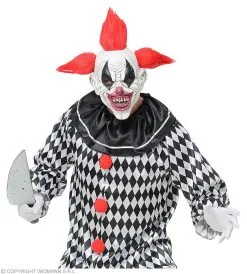 Afgrijselijke Scary Clown Masker Met Vreemd Kapsel -Sprookjeskleding Verkoopwinkel wdm 2018 03296 3 9