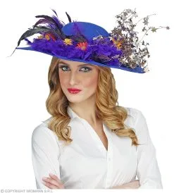 Blauwe Hippie Hoed Brede Rand -Sprookjeskleding Verkoopwinkel wdm 2018 68582 4 2