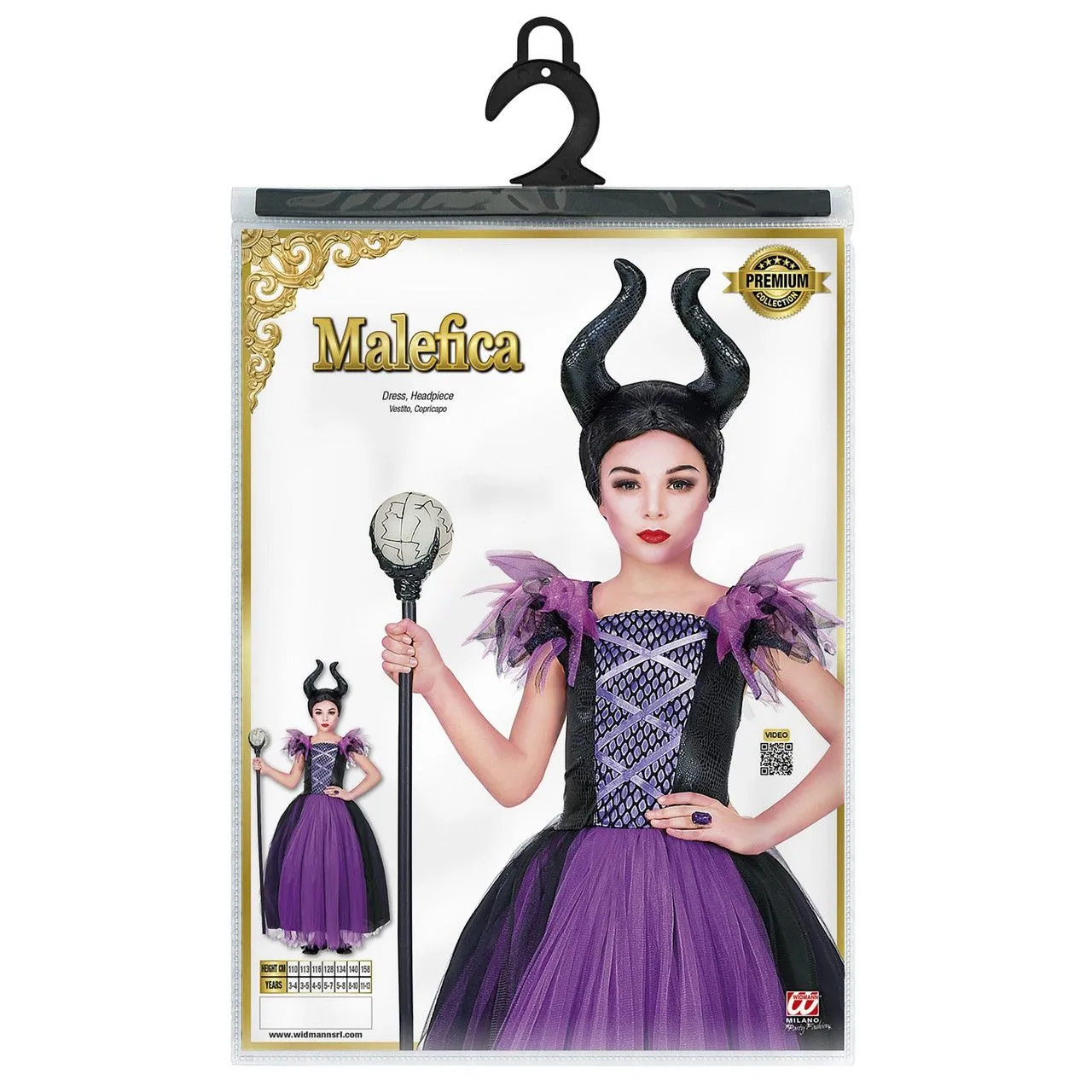 Malefica Doornroosje Boze Stiefmoeder Meisje Kostuum 4 Malefica Doornroosje Boze Stiefmoeder Meisje Kostuum - Afbeelding 4