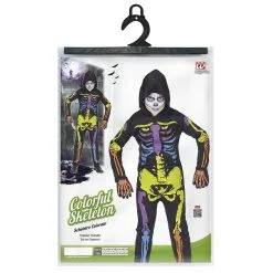 Felgekleurd Neon Skelet Kind Kostuum -Sprookjeskleding Verkoopwinkel wdm 2018 7027 5 8