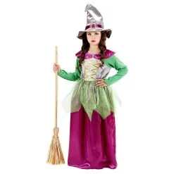 Hans En Grietje Heks Groen Paars Meisje Kostuum