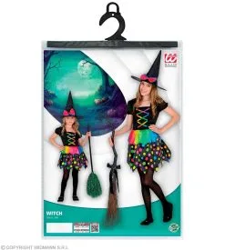 Gekleurde Polkadot Heks Henrika Meisje Kostuum -Sprookjeskleding Verkoopwinkel wdm 2021 1040 6 2