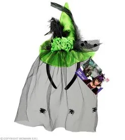 Groene Mini Heksenhoed Met Sluier -Sprookjeskleding Verkoopwinkel wdm 2021 75731 3 1