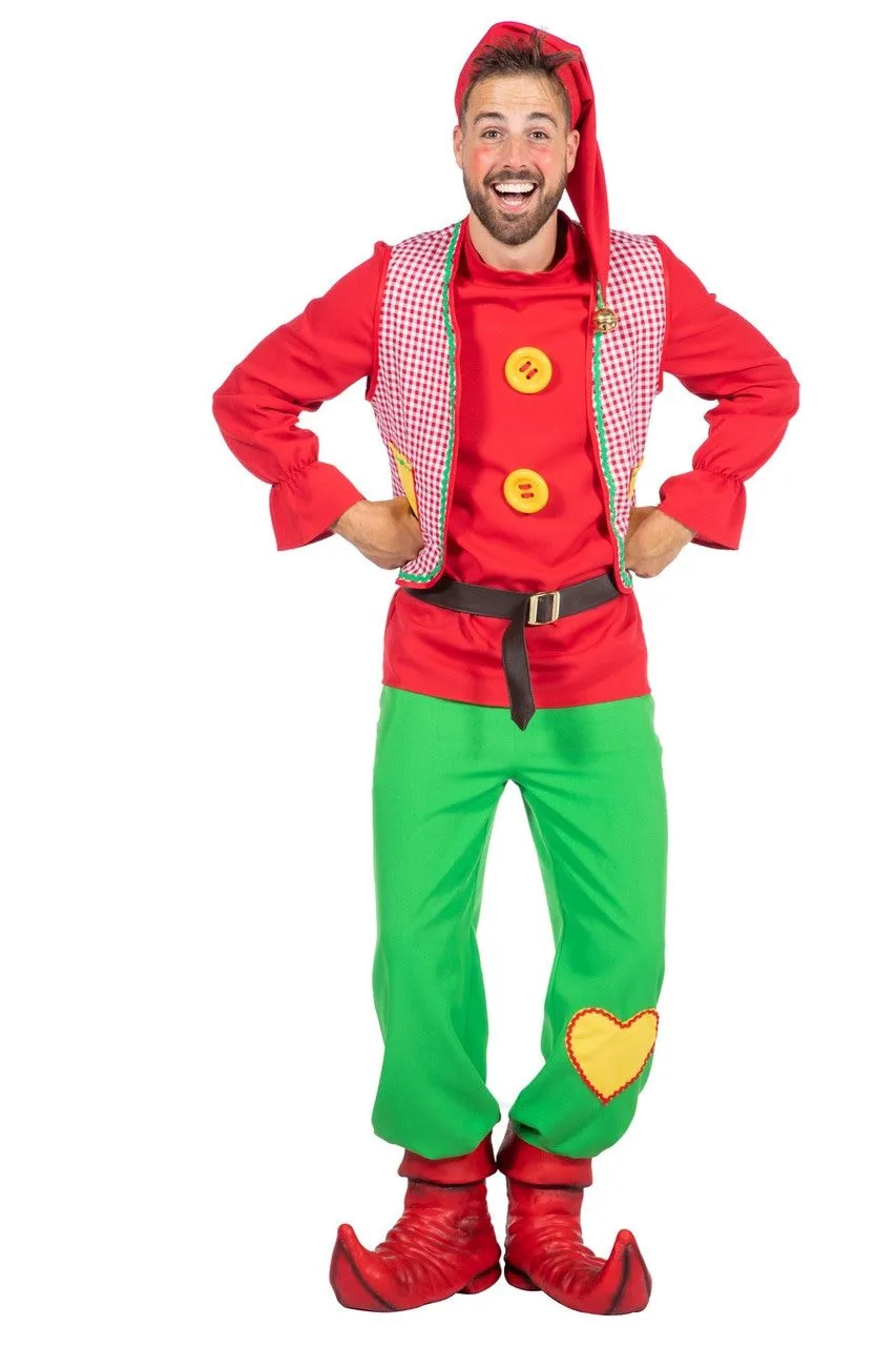 Bontgekleurde Kabouter Sprookjesbos Man Kostuum 1 Bontgekleurde Kabouter Sprookjesbos Man Kostuum