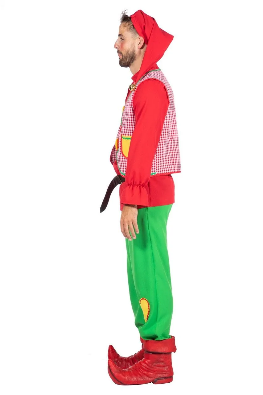 Bontgekleurde Kabouter Sprookjesbos Man Kostuum 2 Bontgekleurde Kabouter Sprookjesbos Man Kostuum - Afbeelding 2